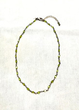 Retired Silpada Sterling Silver & Peridot Bead Necklace N1216 picture