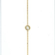 White Topaz Birthstone Of April 14k Yellow Gold Bracelet picture