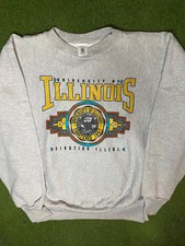 80s Illinois Fighting Illini - Vintage College Sweatshirt (XL) picture