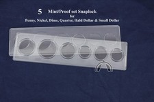 Lot of 5 Whitman 6 Coin Set Holder 1c, 5c, 10c, 25c, Half & Small Dollar picture