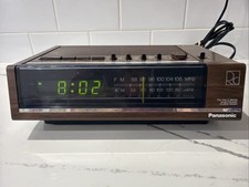 Vintage Panasonic RC-6050 Woodgrain FM/AM Alarm Clock Radio Digital Tested Works picture