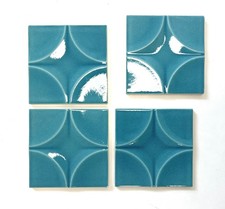 4x4 Wedgwood Virginia Crackle Blue Star Shaped Decorative Ceramic Wall (1 SF) picture