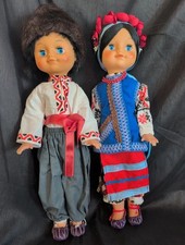 vintage Soviet-era folk dolls traditional Ukrainian attire picture