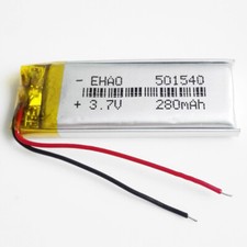 280mAh 3.7V Rechargeable Lipo Li-Polymer Battery for Bluetooth Camera GPS 501540 picture