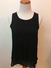 HD in Paris ANTHROPOLOGIE black sleeveless blouse Women's US 2 picture