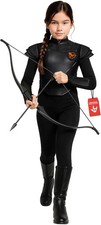 Girls Archer Huntress Costume Kids Katniss Everdeen Bodysuit Hunger Games picture
