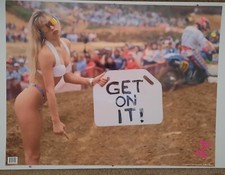 Vintage Rad & Bad Get On It Motocross Supercross Poster Budds Creek 1990's picture