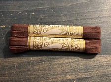 2 Pair VTG 1920s Unisex 27 inch Dark Tan Shoe Laces Alox Manufacturing NOS Japan picture