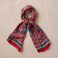 Drake’s Elephants and Flowers Print Tubular Wool-Silk Scarf / RRP £275 / New picture