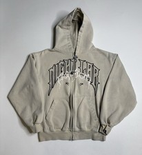 PacSun X Night Lab NL25h Full Zip Beige Fleece Hoodie Sweatshirt Mens M picture