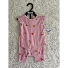 Carter's Bodysuit and Pants Set Baby 0-3M Pink Fruit NWT picture