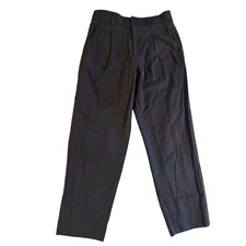 Everlane Black Pleated Tapered Trousers High Rise Ankle Pants Size 6 picture
