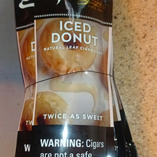 Swisher Sweets Iced Donut Natural Leaf Cigarillos Twice As Sweet Pack 12 Packs  picture