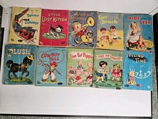 Vintage Whitman Tiny Tales Book Lot of 10 Tommy Caboose Plush Cowboy Bill Fun At picture