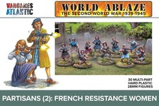 Wargames Atlantic 30 Plastic 28mm World War II Partisans French Resistance Women picture