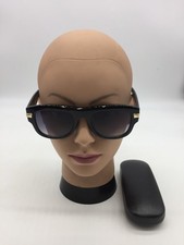 Gucci Women's Black Trendy Sunglasses 53-20-145 Blue Lens picture