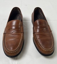 Rockport Classic Walkability Camel Penny Loafers Adiprene Men's Size 9.5 Ex Cond picture