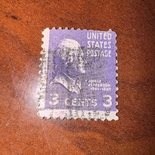 Vintage   Violet Thomas Jefferson 3 Cent US Postage Stamp  picture