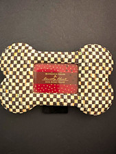 Authentic MacKenzie-Childs Courtly Check Silk Dog Bone Pet Photo Frame -Rare/VTG picture