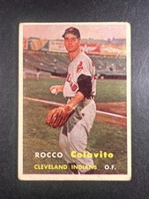 1957 Topps Rocky Colavito #212 (RC) scratched surface picture