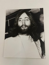 John Lennon 1969 Vintage 10x8 B/W Press Photo Apple Records Era - Stamped PA picture
