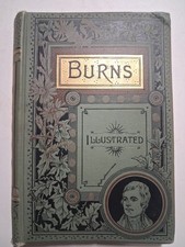 1887 The Poetical Works Of Robert Burns FLORAL Green Ornate VICTORIAN picture