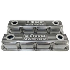 NOS Mopar Magnum Valve Cover Set, 5.2L / 5.9L V8 - Die-Cast Logo - Polished picture