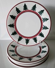 Pier 1 One Christmas Tree Salad Dessert Plates 9.5