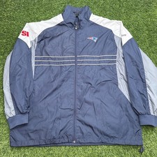Vintage New England Patriots Windbreaker Mens XL NFL Full Zip Football Sports picture