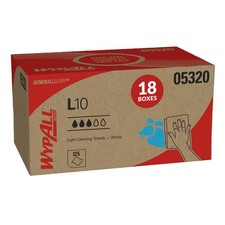WypAll GeneralClean L10 Light Cleaning Towels, 18 x 125 18x125 9x10.25, White picture