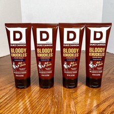 Lot of 4 ~ Duke Cannon BLOODY KNUCKLES 3 oz Hand Cream ~ Hand Repair Tube picture