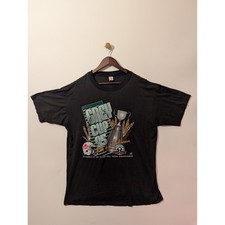 CFL T-Shirt Mens XL Black Excellent Vintage 1995 Grey Cup Saskatchewan Graphic picture