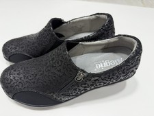 NWOT Alegria Hayli Minted Black Slip On Clog Shoe Size 8.5 Leather Tulled Artsy  picture