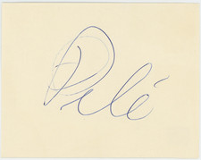 Pele Brazilian Soccer Legend Autographed Signed Album Page AMCo 31889 picture