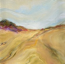 Original painting - AUTUMN DANCE  - landscape on linen canvas picture