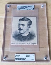 1886 Harper's Weekly John M. Ward Historic Baseball Woodcut AAA 7.5 NM NY Giants picture