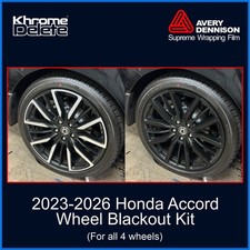 Gloss Black Premium Chrome Delete Vinyl – 2023–2026 Honda Accord Sport Wheels picture