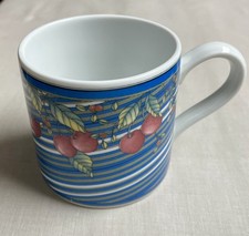 Vintage Wedgwood Home Cherry Stripe Coffee Mug 1995 Porcelain #53 picture
