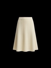 Talbots Cable Knit Sweater Skirt Womens 3X Plus Ivory Midi NWT $149 Wool Blend picture