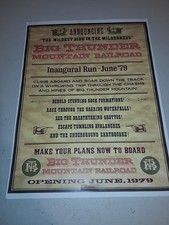 DISNEYLAND BIG THUNDER MOUNTAIN PROP SPECIAL EVENT POSTER  picture