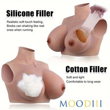 Realistic C-G Cup Silicone Breast Forms Breast Plate Fake Boobs For Crossdresser picture