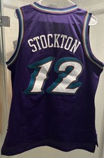 John Stockton Utah Jazz NBA Jersey Men M Adidas HWC Sewn Vtg #12 1996/1997 Rare picture
