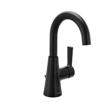Moen Jase Single Handle Monoblock Bathroom Sink Faucet in Matte Black SHIPS FREE picture