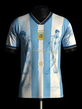 Argentina Heritage 2026 Maradona Messi Number 10 Football Shirt Jersey picture