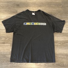 Vintage 90’s Cartoon Network Graphic Heavyweight Black T-Shirt Tee Adult XL picture