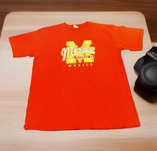 Vtg CIUDAD DE Mexico Graphic YAZBEK Men's LARGE Temple Mayor Burnt Orange Crew picture