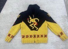 Vintage 1940s 1950s Rare Indian Chief  Cowichan  Heavy Knit Sweater picture