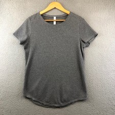 Lululemon Gray Ribbed Short Sleeve T Shirt Women's Top Athleisure 6 picture