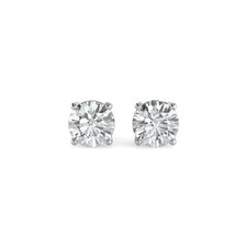 0.40-4Ctw Lab Grown Diamond Stud Earrings 14K Gold Round Cut 4 Prong Screw Back picture