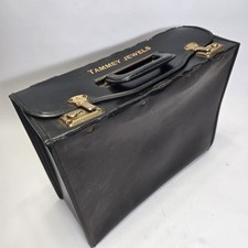 Vintage Tammey Jewels Black Leatherette Jewelry Display Case 16